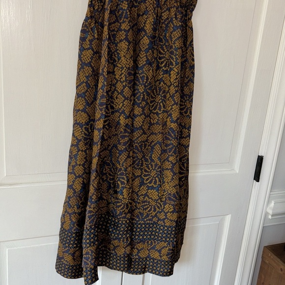 NEW ULLA JOHNSON Mika Dress in Hemlock Midi Size 8 Patterned Shoulder Tie Dress - Picture 12 of 16
